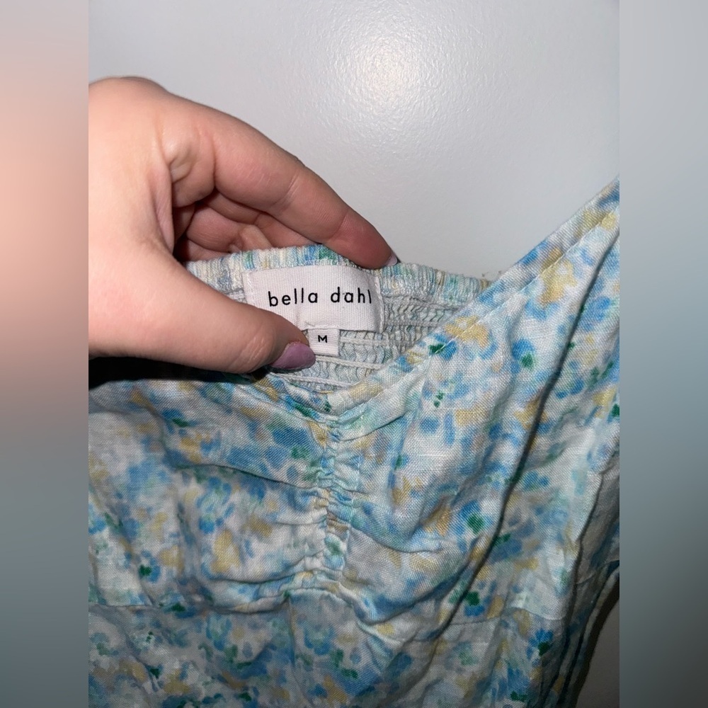 Bella Dahl Linen Smocked Floral Dress - Picture 5 of 7